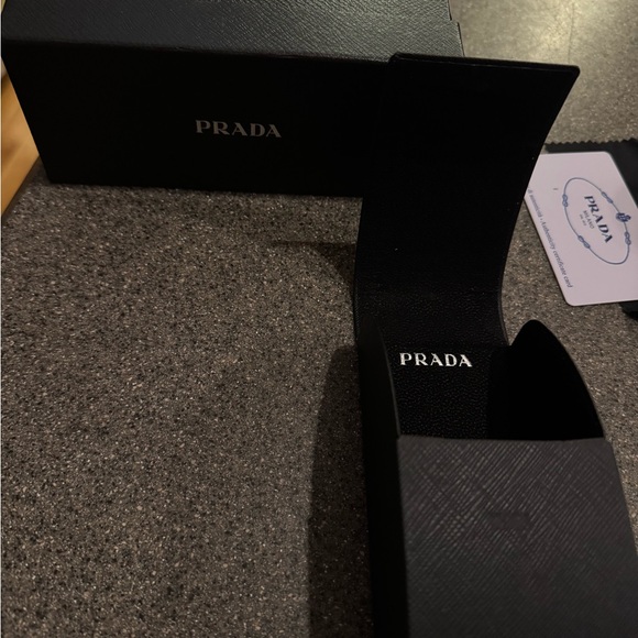 Prada Black Rectangular Sunglasses - Picture 3 of 3
